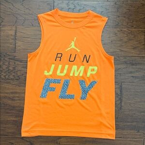 Kids JORDAN Neon Orange Sleeveless Shirt